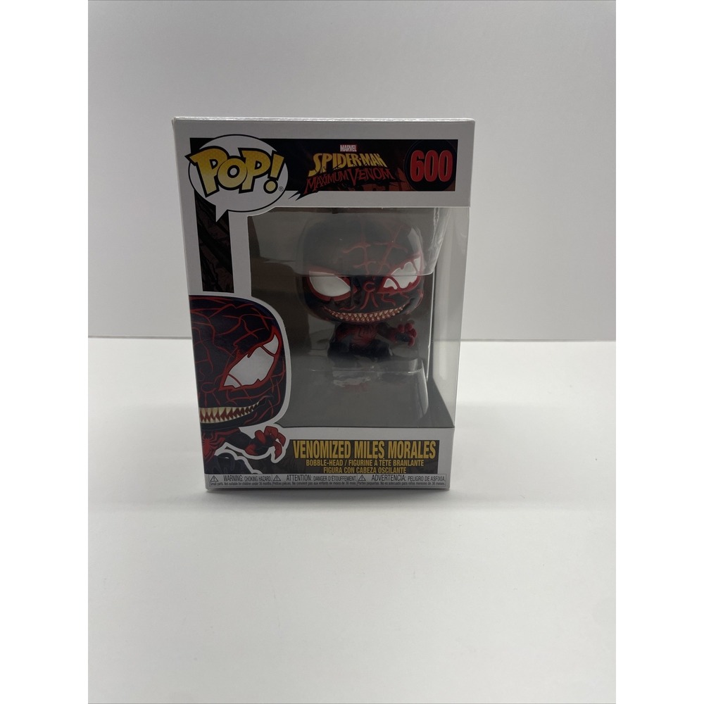 Funko Pop Marvel Venomized Miles Morales  #600 With Pop Protector